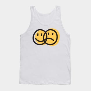 Bipolar Happy Sad Emoticon Tank Top